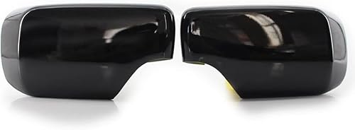 Auto Spiegelkappen für BMW E46 E39 Berlina/Touring 1998 1999 2000-2005,Auto Außen Links/Rechts Seitenspiegel Gehäuse Rahmen Rückansicht Shell Rahmen,C-1 pair black von KCKEM