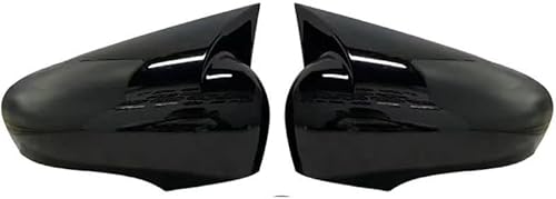 Auto Spiegelkappen für Renault Clio 4 MK4 12-19,Auto Außen Links/Rechts Seitenspiegel Gehäuse Rahmen Rückansicht Shell Rahmen,A-black von KCKEM