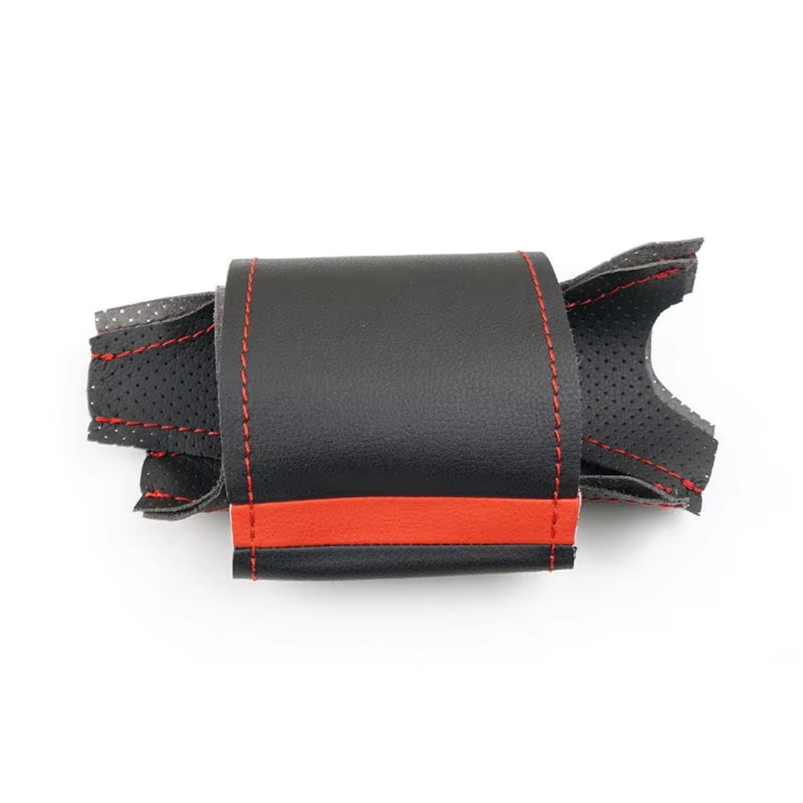 Auto Lenkradbezug Leder Für A8 Für S8 Für D2 Für TT Für 8N Handgenähte Perforierte Leder Auto Lenkrad Abdeckung Trim Lenkradbezug Winter warm(Red line-Red) von KCKZCFCYPQ