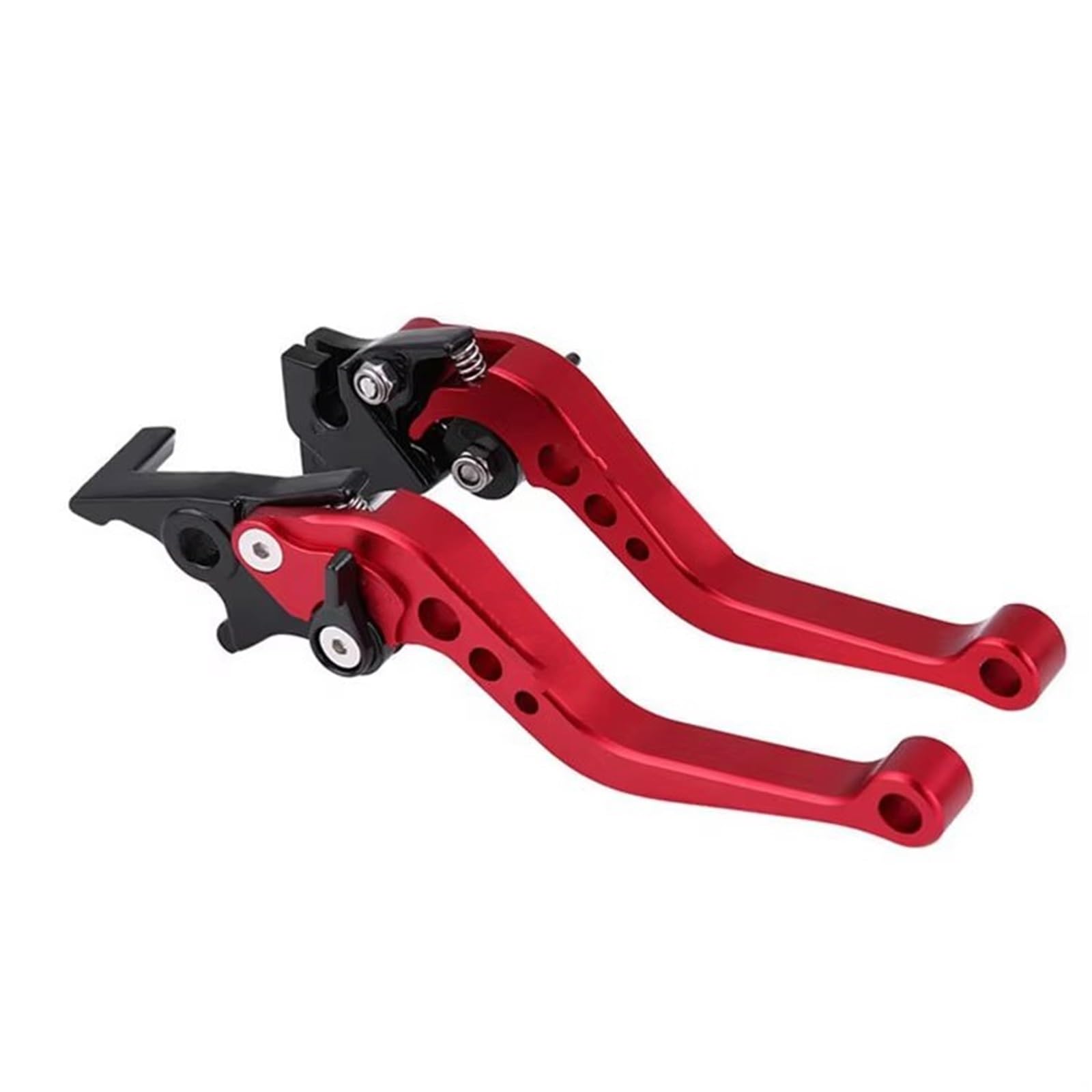 Auto Lenkradbezug Leder Für MT-09 Für Mt09 Für Fz09 Für MT Für 09 Bremse Kupplung Hebel Motorrad Zubehör Griffe Hebel Einstellbar Kurz Lenkradbezug Winter warm(Red) von KCKZCFCYPQ