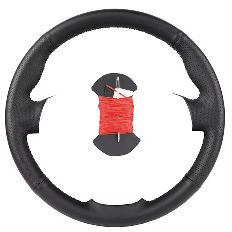 Auto Lenkradbezug Leder Für Peugeot Für 206 Für SW AR Lenkradabdeckung Lenkung Wrap Lenkradbezug Winter warm(Red) von KCKZCFCYPQ