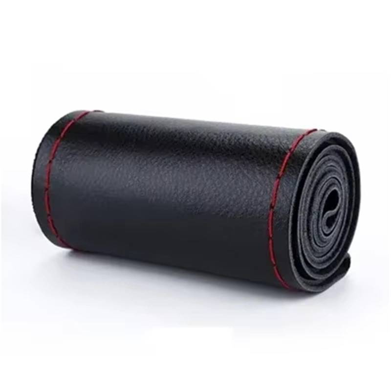 Auto Lenkradbezug Leder Mit Nadeln Und Faden Innenzubehör Weiche Lenkradbezüge Universalgeflecht Autolenkrad Lenkradbezug Winter warm(Black Red Thread) von KCKZCFCYPQ