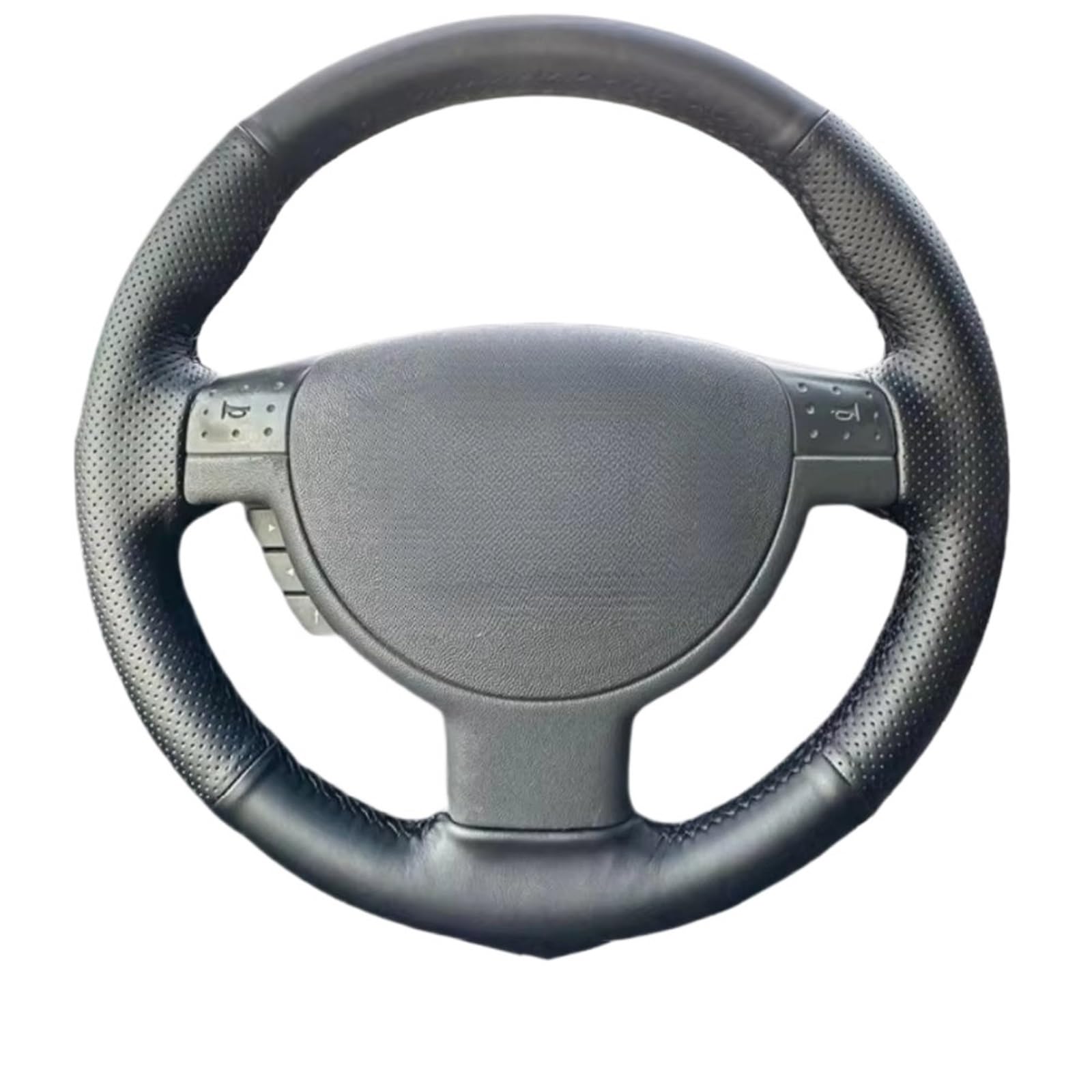 Auto-Lenkradschutzabdeckung für Opel Corsa C 2000–2006, Combo C 2001–2011, Tigra Auto-Lenkradgeflecht, handgenäht, Leder, atmungsaktiv, Anti-Rutsch-Schutz von KCKZCFCYPQ