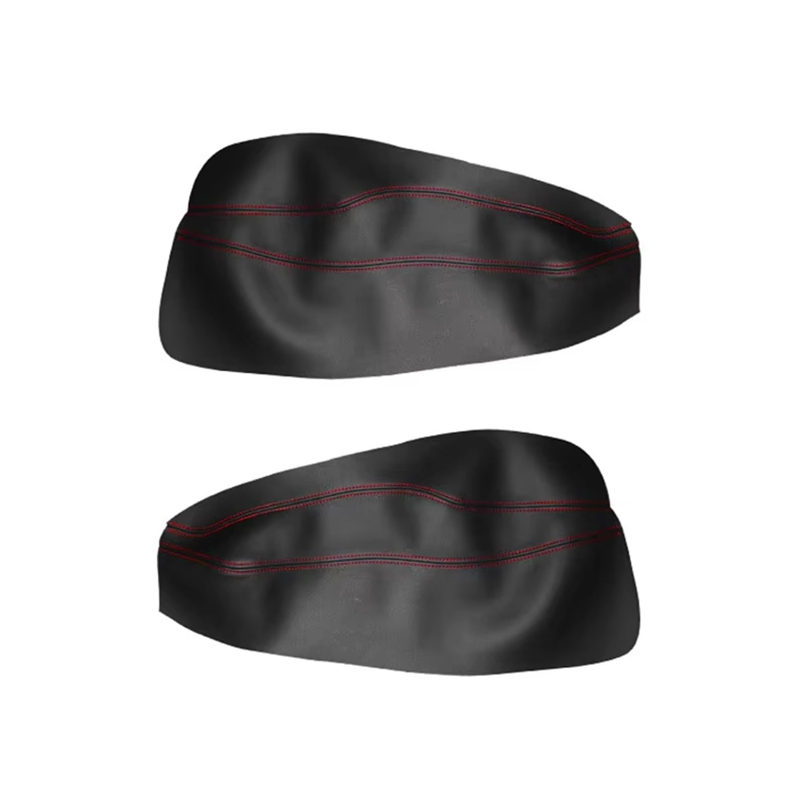 Bedienfeld für Autofenster Für Ford Für Mondeo 2007-2012 Innentür Armlehne Panel Haut Abdeckung Aufkleber Trim Weiche Leder Tür Panel Abdeckung Fensterheber Bedienpanel(Front Black-red) von KCKZCFCYPQ