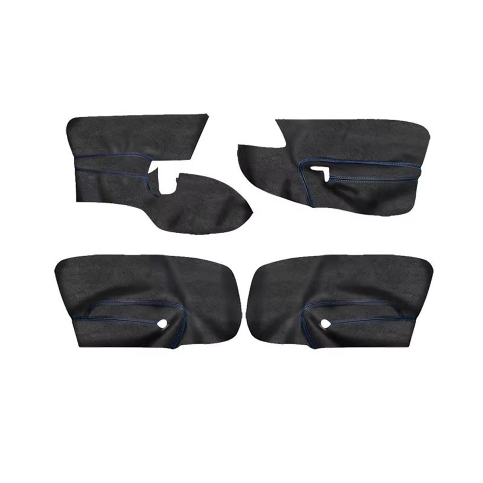 Bedienfeld für Autofenster Für VW Für Golf 5 Für MK5 Für Jetta Für Bora 2005-2010 4 Türen Auto Innen Tür Panel Armlehne Wildleder Leder Abdeckung Trim Fensterheber Bedienpanel(Black-Blue line) von KCKZCFCYPQ