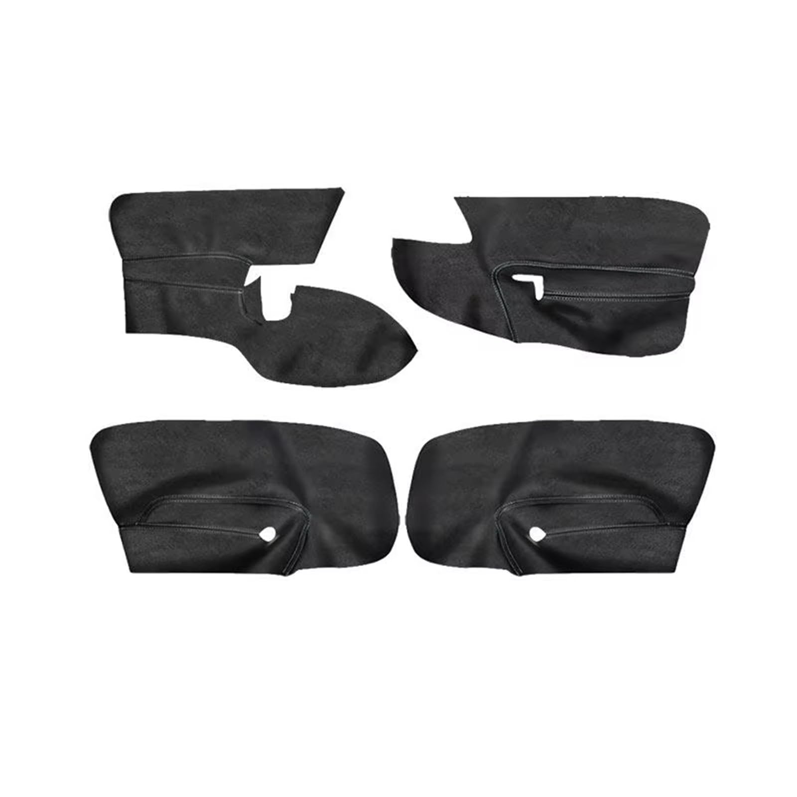 Bedienfeld für Autofenster Für VW Für Golf 5 Für MK5 Für Jetta Für Bora 2005-2010 4 Türen Auto Innen Tür Panel Armlehne Wildleder Leder Abdeckung Trim Fensterheber Bedienpanel(Black-Gray line) von KCKZCFCYPQ