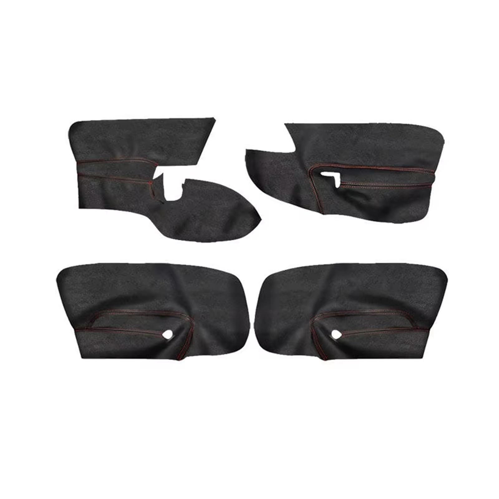 Bedienfeld für Autofenster Für VW Für Golf 5 Für MK5 Für Jetta Für Bora 2005-2010 4 Türen Auto Innen Tür Panel Armlehne Wildleder Leder Abdeckung Trim Fensterheber Bedienpanel(Black-red line) von KCKZCFCYPQ