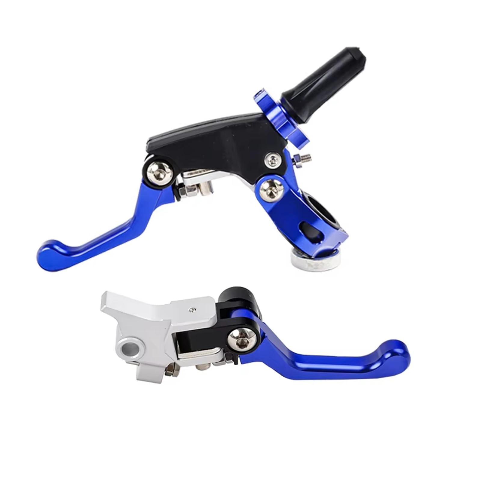 Bremse Kupplungshebel Für CR Für CRF Für YZF Für EXC Motorrad CNC Modifizierter 360° Klappbarer Anti-Drop-Kupplungsbremsgriff Bremshebel(Blue B) von KCKZCFCYPQ