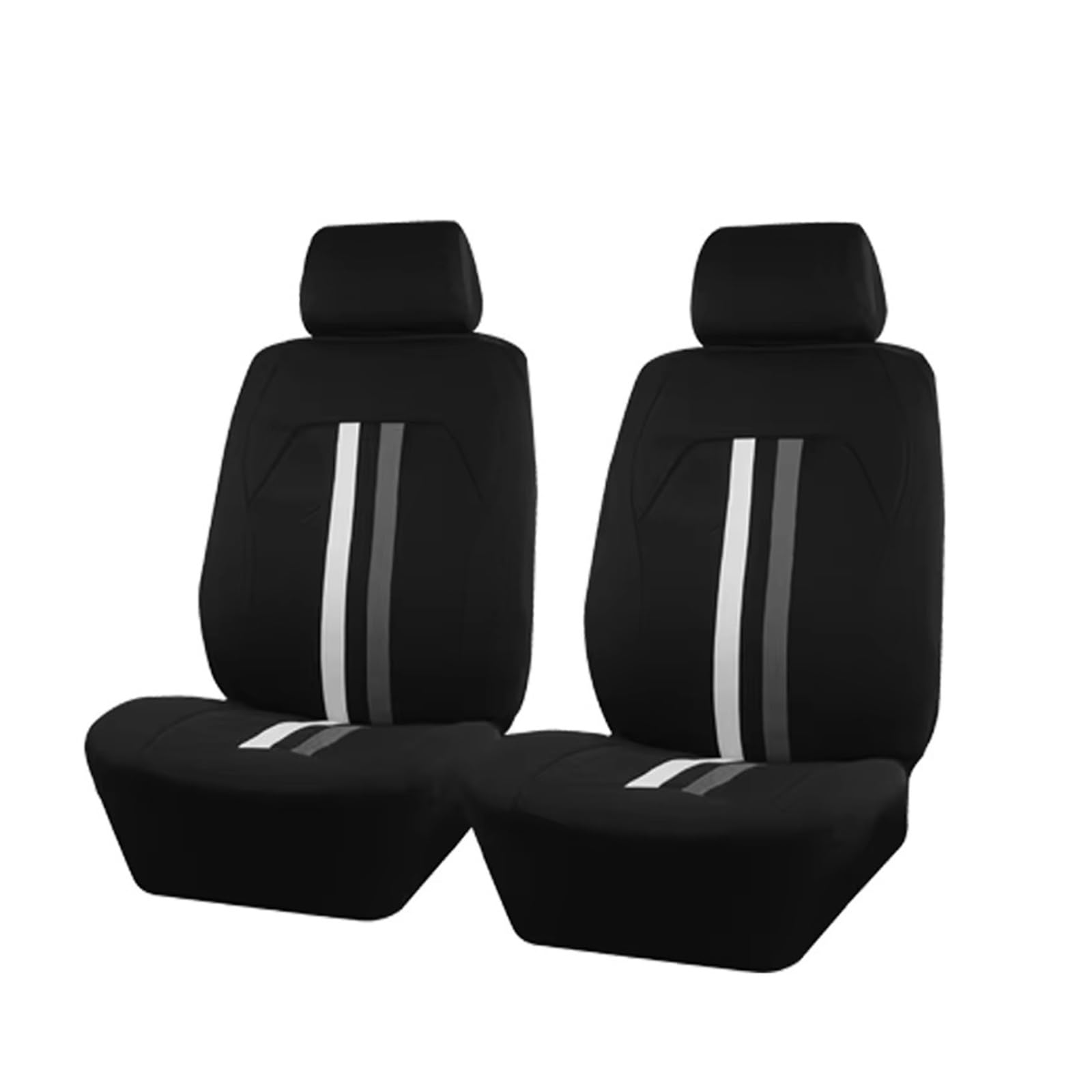 KCKZCFCYPQ Schonbezug Autositz Autositzbezüge, Zweifarbiger Streifen, Geeignet Für Die Meisten Autos. Polyester-Autositzbezüge, Kompatibel Mit Airbags Autositzbezug(4Pcs Gray) von KCKZCFCYPQ