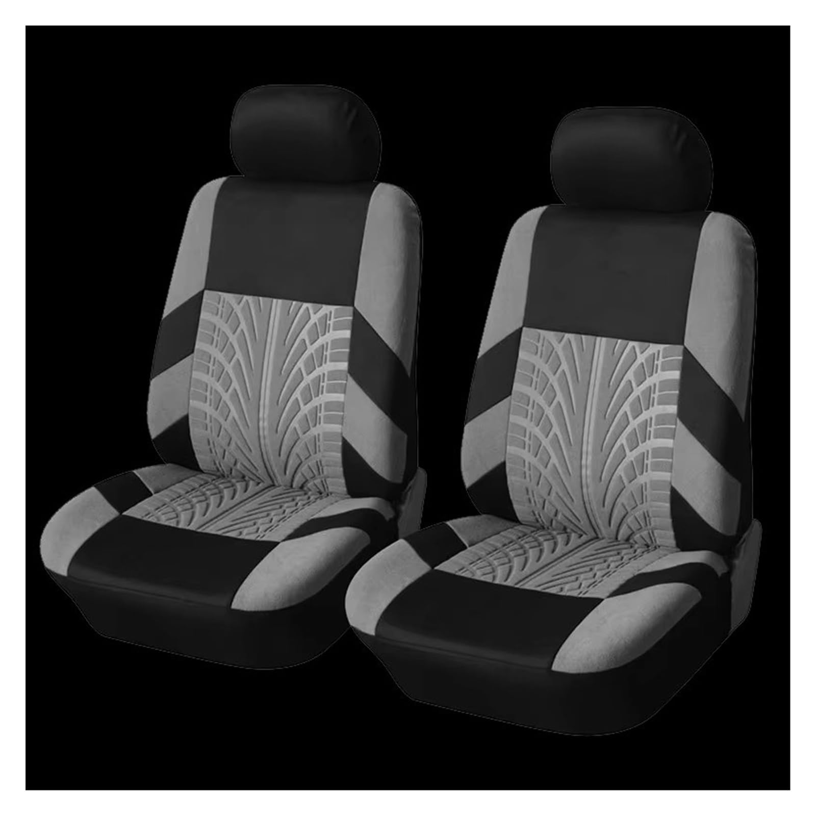 KCKZCFCYPQ Schonbezug Autositz Autositzbezüge-Set, Passend Für Die Meisten Autos, Bezüge, Stickerei-Detail-Styling, Autositzschutz Autositzbezug(2PCS Gray) von KCKZCFCYPQ