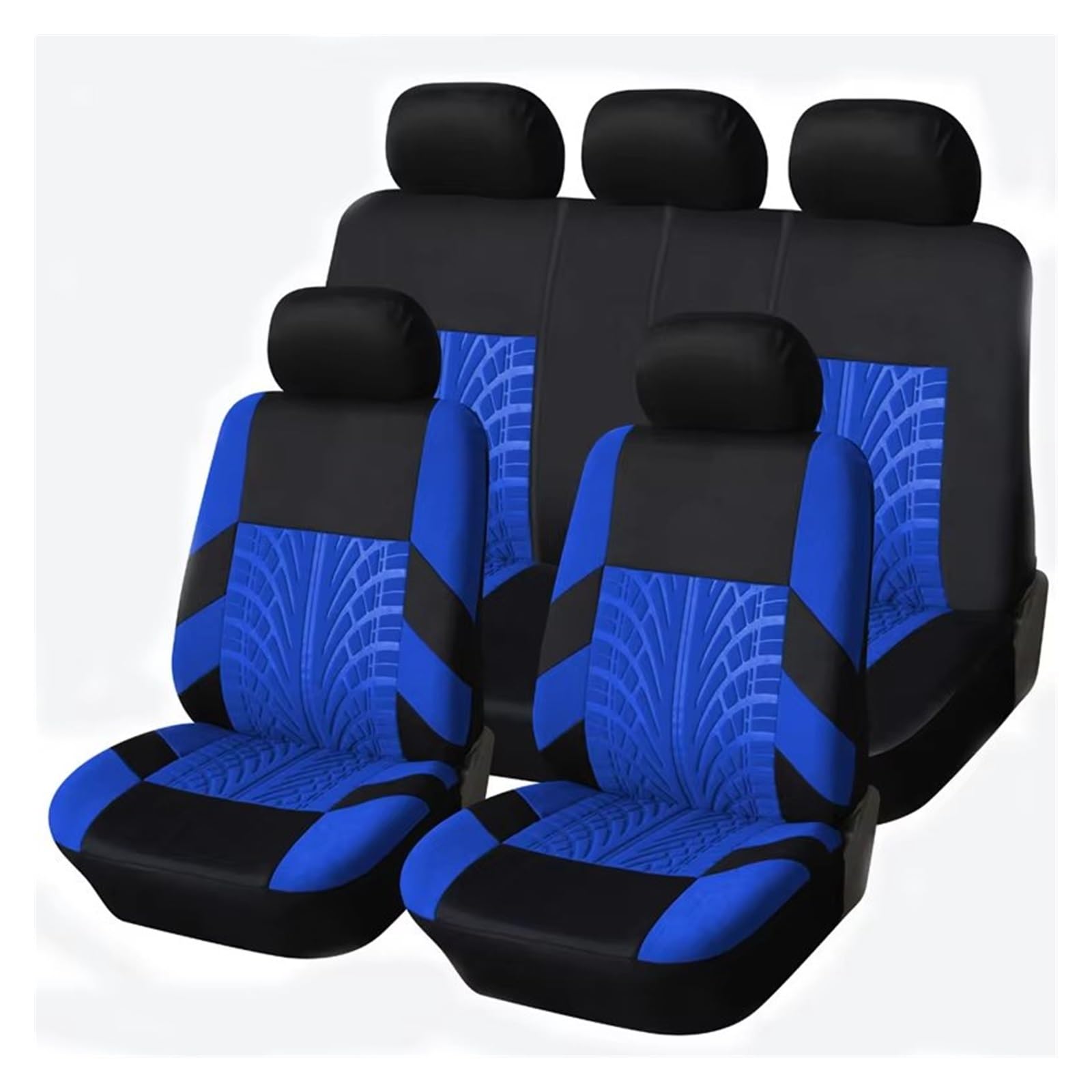 KCKZCFCYPQ Schonbezug Autositz Autositzbezüge-Set, Schön Und Praktisch, Passend Für Die Meisten Autobezüge, Detaillierte Autositzschutz-Innenausstattung Autositzbezug(Blue-9PCS) von KCKZCFCYPQ