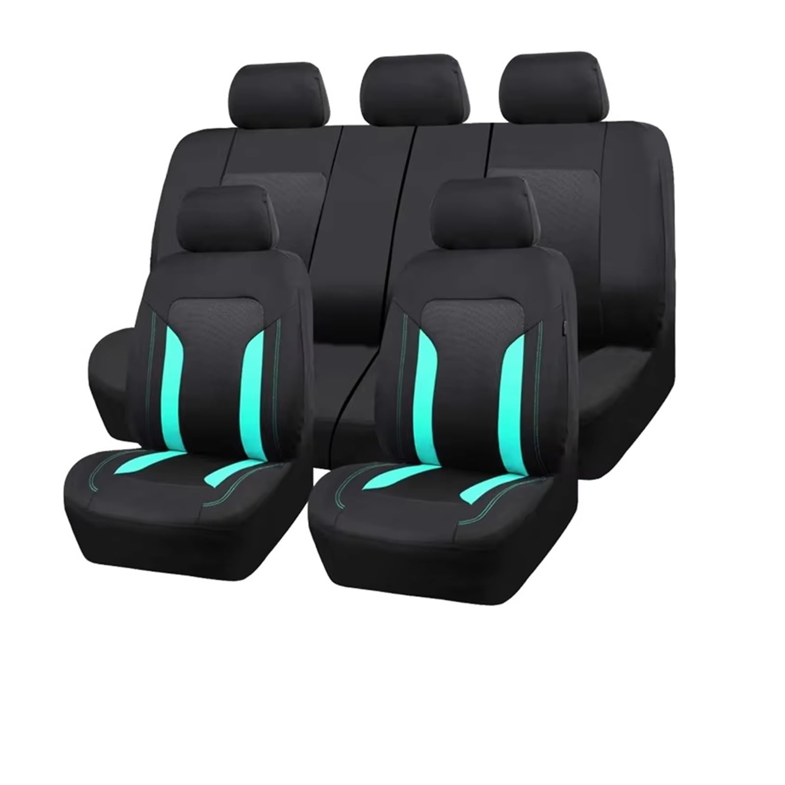 KCKZCFCYPQ Schonbezug Autositz Autositzbezug-Set Für Den Innenraum, Passend Für Die Meisten Autos, Mit Reißverschluss, Airbag-kompatibel. Autositzschoner Autositzbezug(Light Blue 5 seat) von KCKZCFCYPQ