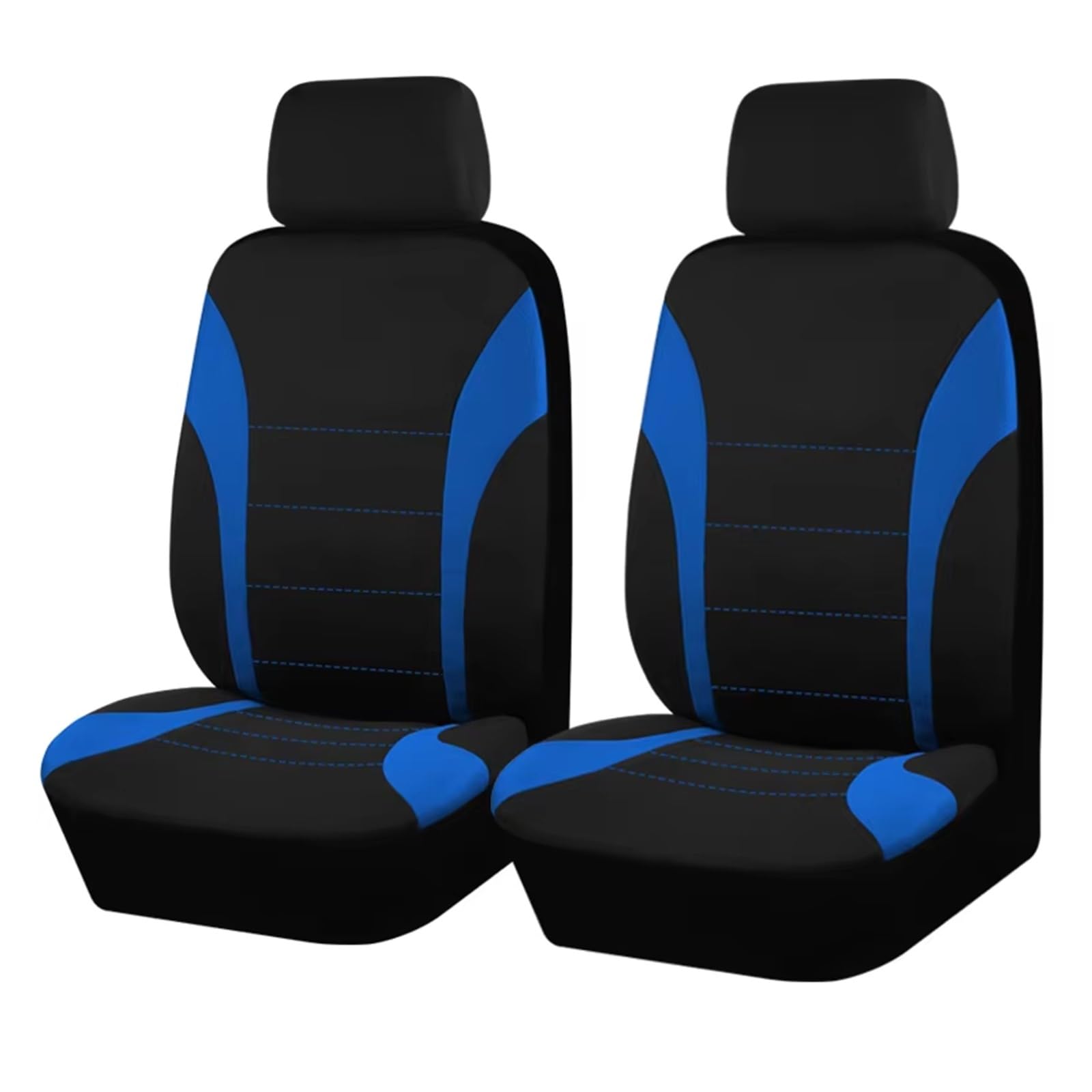 KCKZCFCYPQ Schonbezug Autositz Polyester-Autositzbezüge, Zubehör, Innensitzbezug Für Auto, Passend Für Die Meisten Autos, Airbag-kompatibel Autositzbezug(Blue 2 Seat) von KCKZCFCYPQ