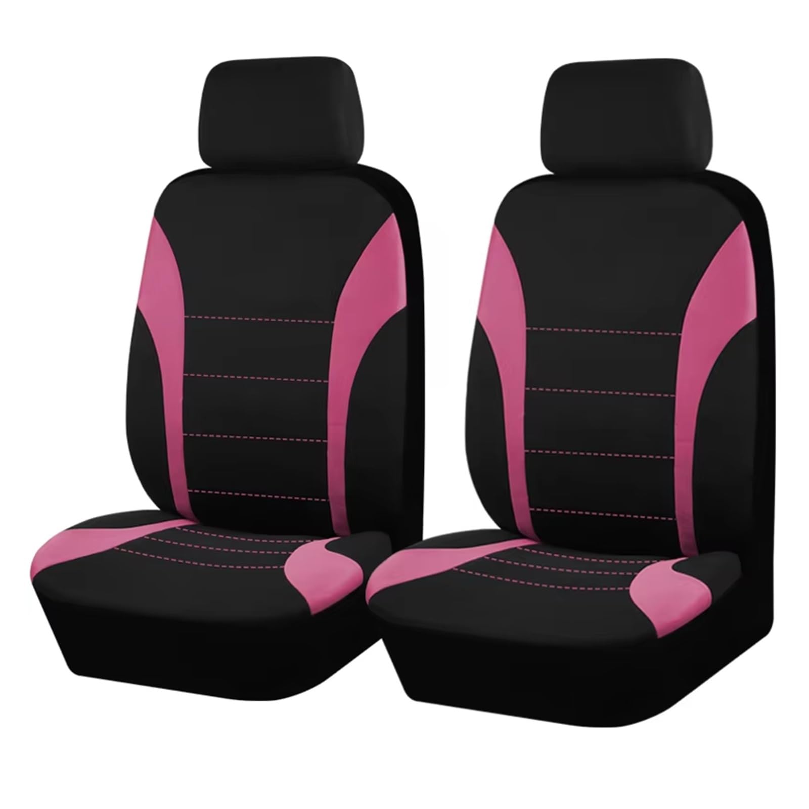 KCKZCFCYPQ Schonbezug Autositz Polyester-Autositzbezüge, Zubehör, Innensitzbezug Für Auto, Passend Für Die Meisten Autos, Airbag-kompatibel Autositzbezug(Pink 2 Seat) von KCKZCFCYPQ