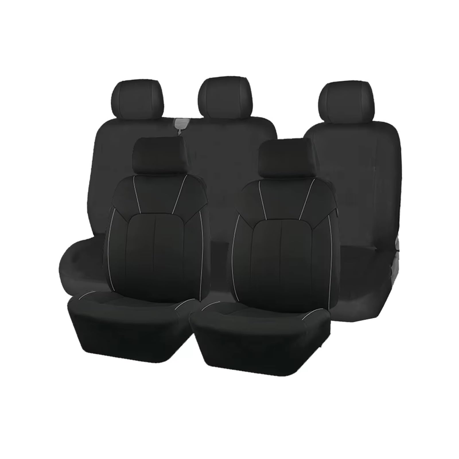 KCKZCFCYPQ Schonbezug Autositz Schwarze Sitzbezüge Typ Split Autositzbezug Polyester Mit Airbag-kompatibel. Geeignet Für Die Meisten Autos Autositzbezug(Gray Line) von KCKZCFCYPQ