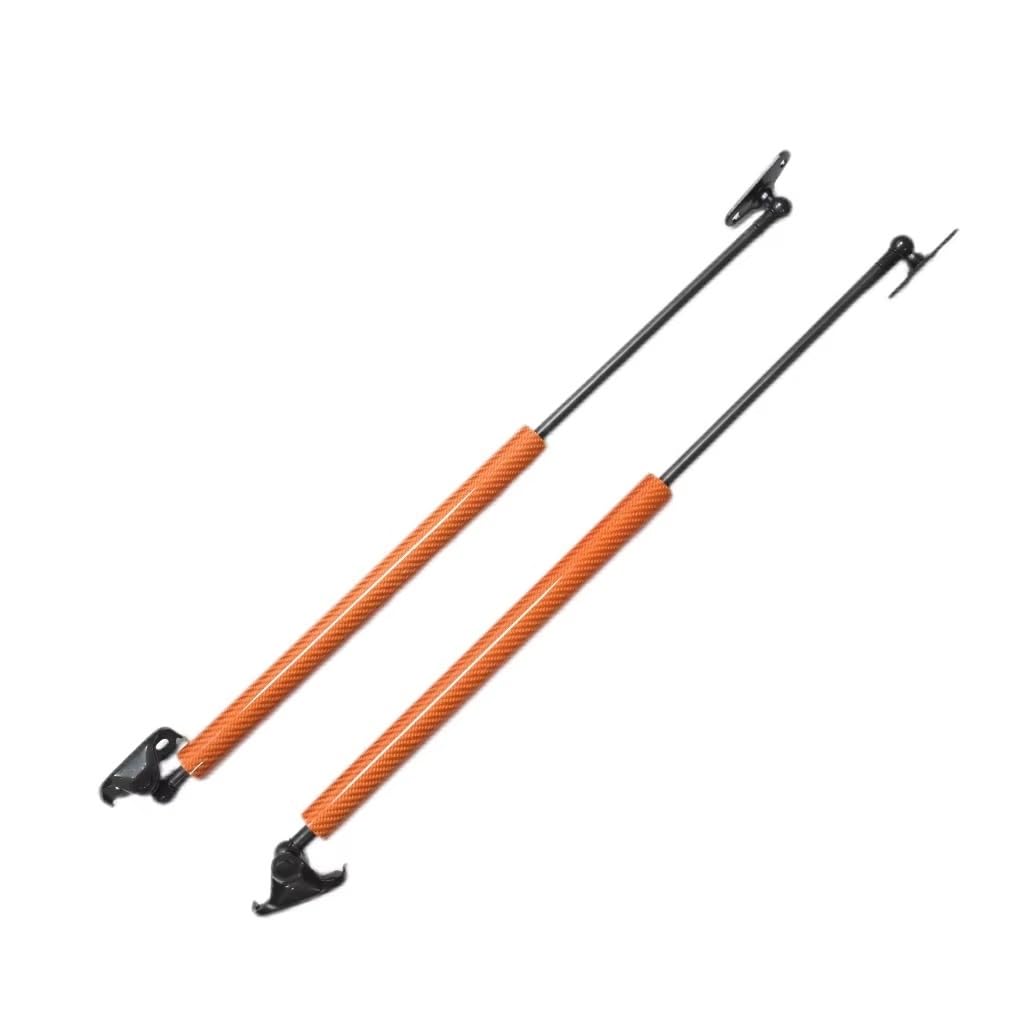 Lift-Stützsystem, Heckklappenstreben für Lexus, RX330, RX350, RX400h 2003–2008, Kofferraum-Hebe-Stützstange, Dämpfer, 520 mm, Gasdruckfeder (orangefarbene Kohlefaser) von KCKZCFCYPQ