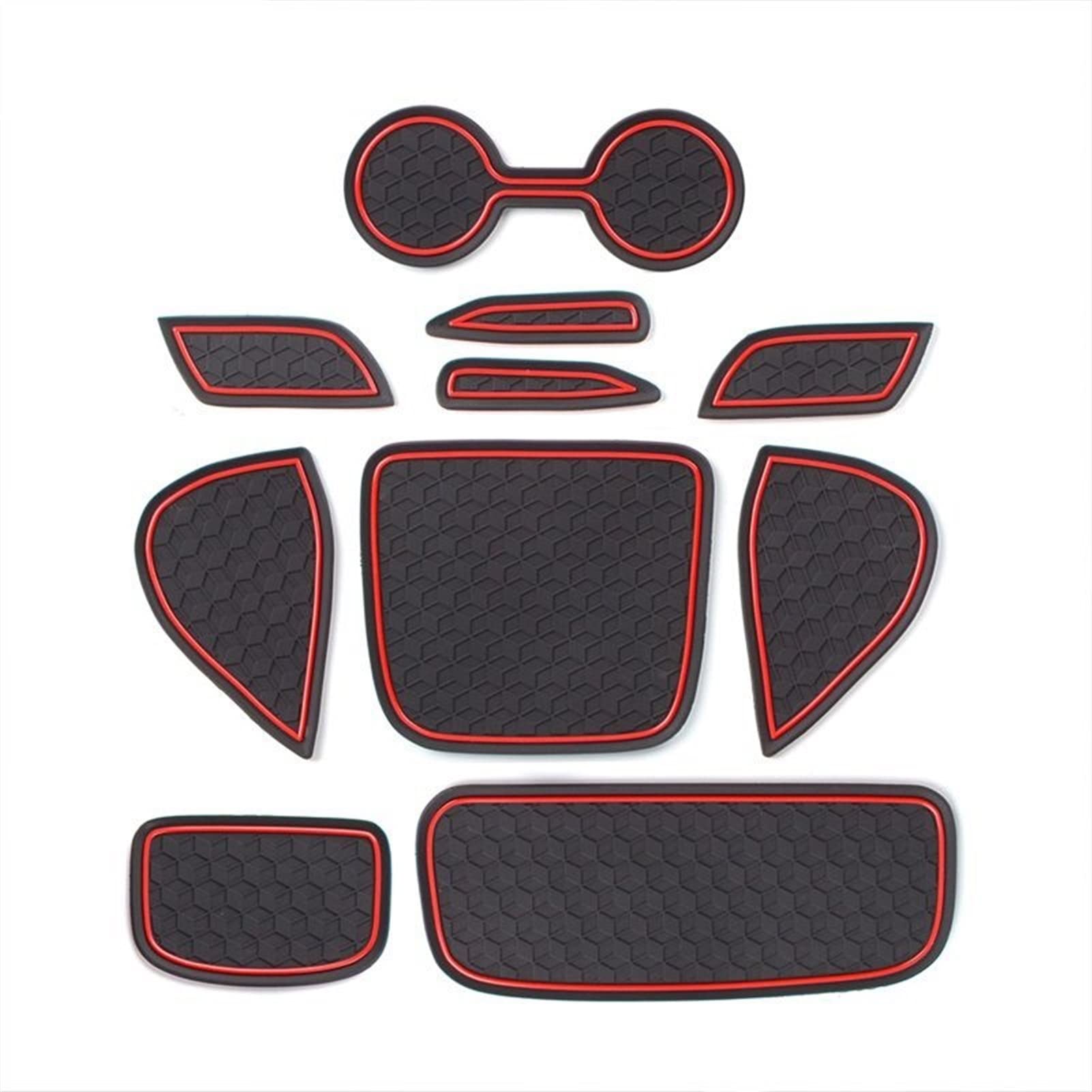 KCSAC Anti Slip Gate Slot Tasse Matte Fit Fit for Toyota Yaris GR 2020 2021. Yaris Cross. SUV KSP210 MXPA1 MXPH1 Zubehör Autogummi-Pad (Color : NO 20YARIS-Z RED) von KCSAC