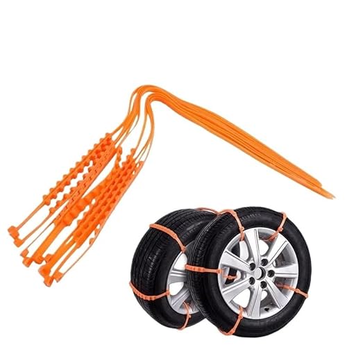 10/20 Stücke Schneekette Kabelbinder Nylon PE Auto rutschfeste Kettenmatte Anti Skid for Universal Reifen SUV Rad Reifen Regentag Gürtelband(20pcs) von KCYANO