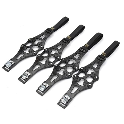 4 Stücke Auto Anti-Rutsch-Kette SUV Allzweck Schnee Schlamm Reifen Universal rutschfeste verdickte verbreiterte Rad Schneekette Winter LKW(Black 4pcs) von KCYANO