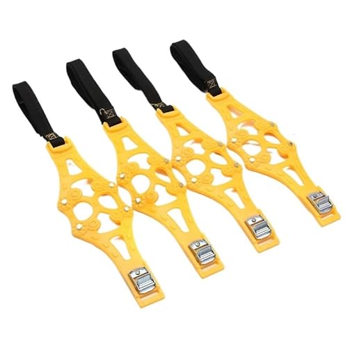 4 Stücke Auto Anti-Rutsch-Kette SUV Allzweck Schnee Schlamm Reifen Universal rutschfeste verdickte verbreiterte Rad Schneekette Winter LKW(Yellow 4pcs) von KCYANO