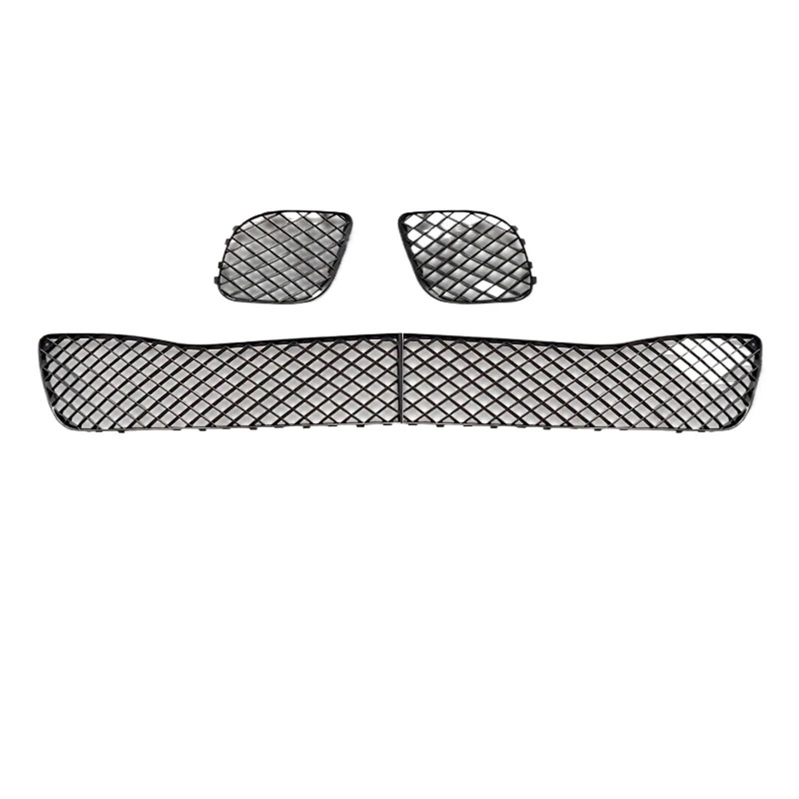 Auto Frontstoßstangenschutz Kühlergrill Gitter Maische Autoteil Autozubehör Kompatibel for Bentley Flying Spur 2010-2013 3W5807667(Matte Black 3pcs) von KCYANO