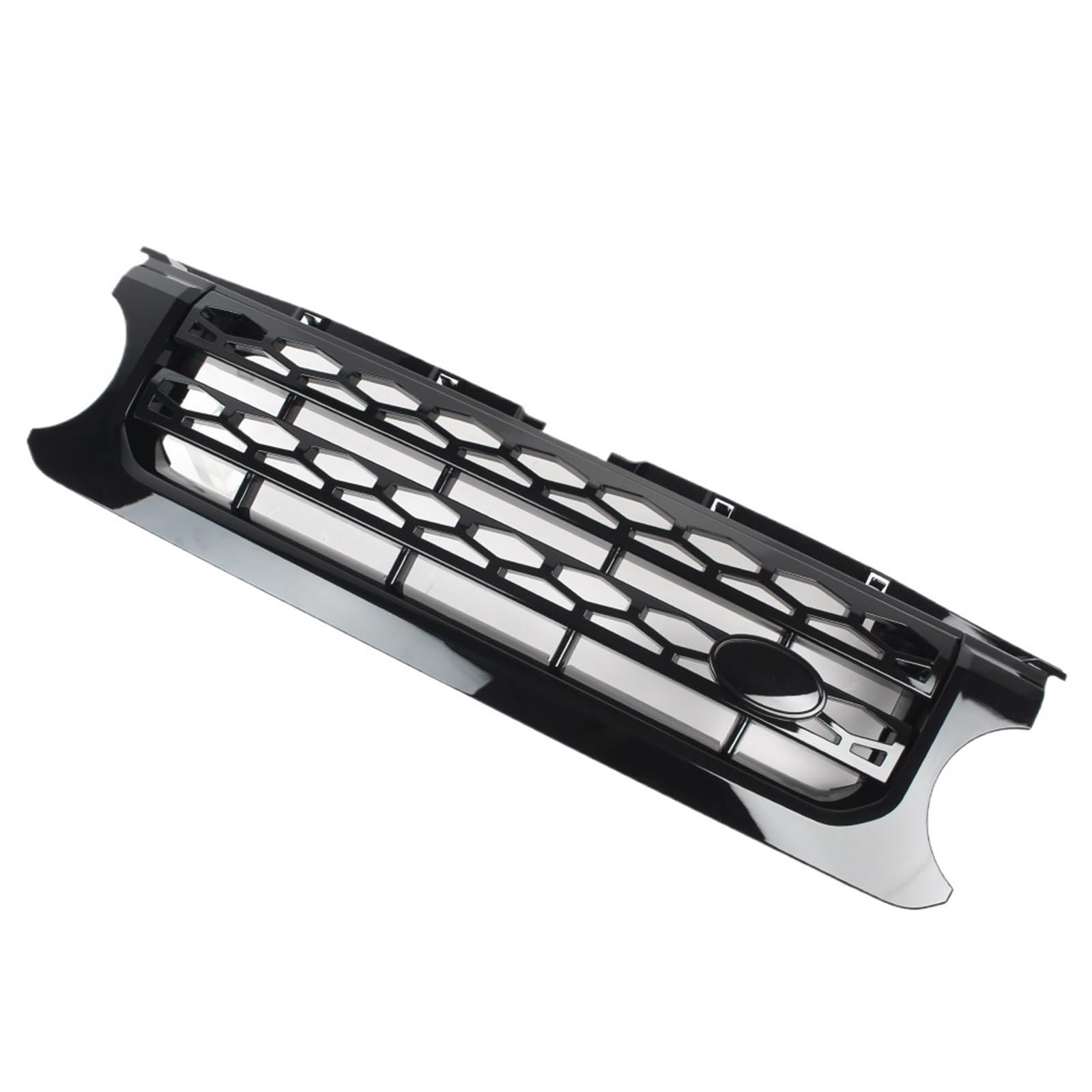 Auto-Kühlergrill, oberer Netzgrill, kompatibel mit Land Rover LR4 SUV Base 2010 2011 2012 2013, schwarz glänzendes ABS von KCYANO