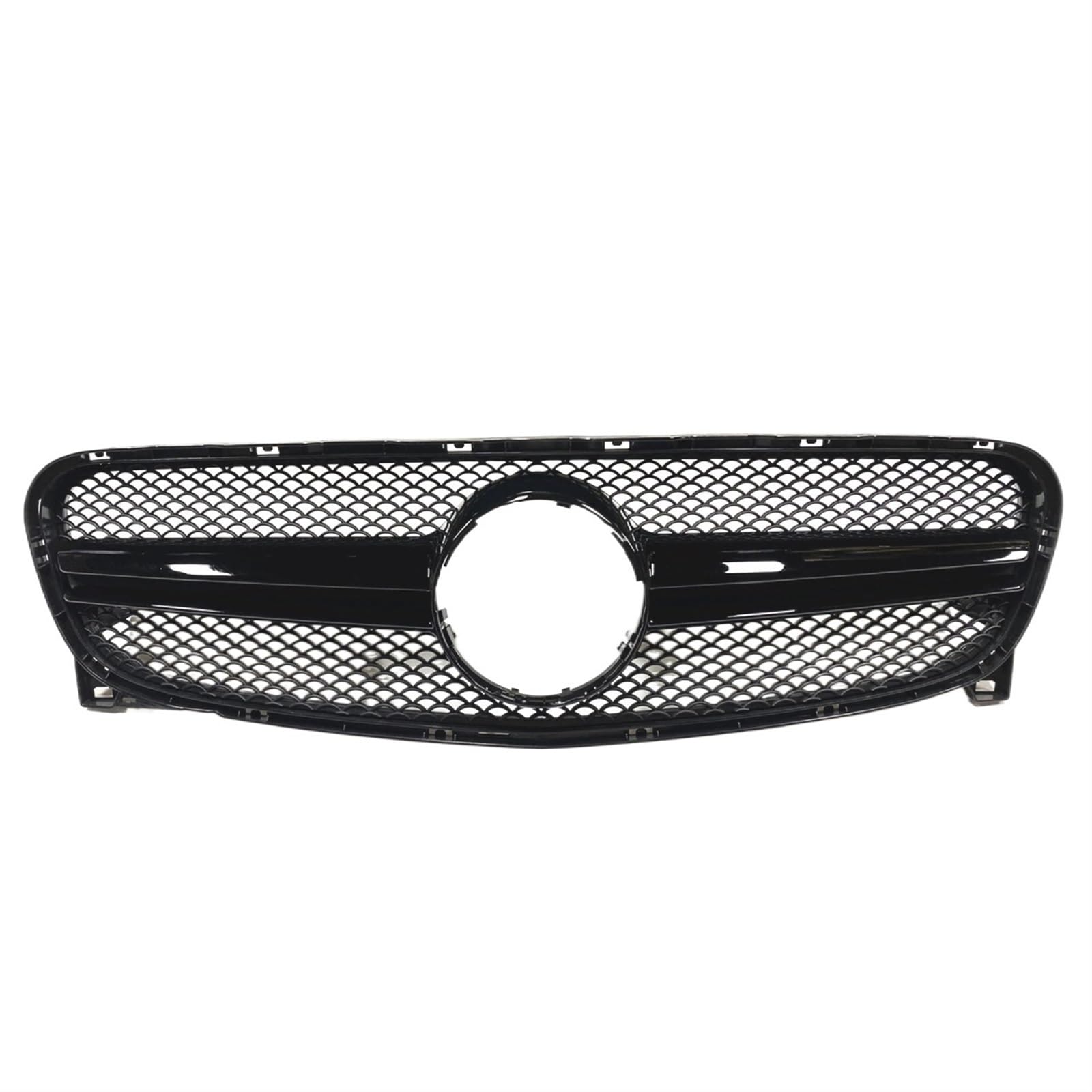 Auto Kühlergrill Oberen Ersatz Stoßstange Haube Mesh Kompatibel for Mercedes Benz GLA X156 GLA45 GLA250 GLA200 2014-2016(Black1) von KCYANO