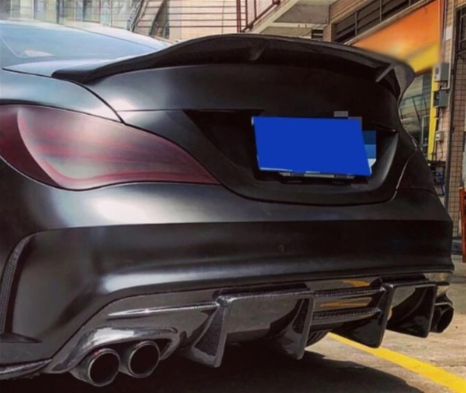 CLA-Klasse Heckspoiler-Kofferraumflügel aus Kohlefaser, Kompatibel mit Mercedes Benz CLA45 W117 C117 CLA 200 250 260 Limousine 2013-2018(Matte Black) von KCYANO