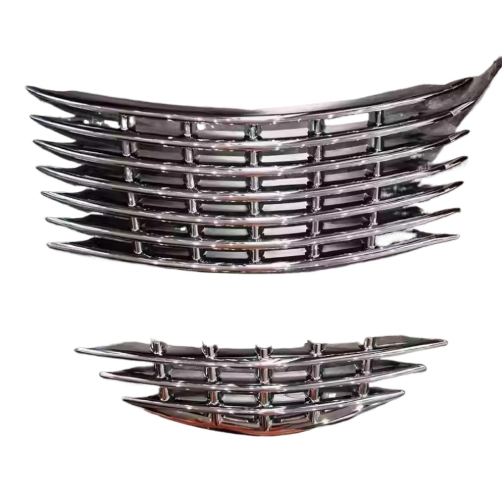 Chrom-Obergrill, Unterkühlergrill, kompatibel mit Chrysler PT Cruiser 2001–2006, Stoßstangennetzmaske, Karosserie-Kit, Autozubehör von KCYANO