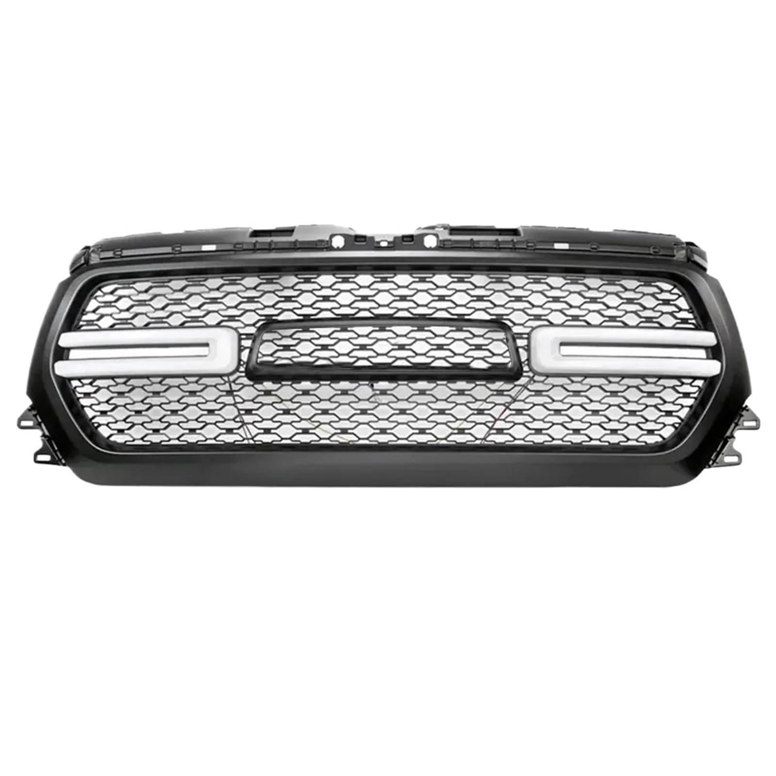 Frontstoßstangengrill, oberer Renngrill, Kühlergrill mit LED-Licht, kompatibel mit Dodge RAM 1500 2019–2022, Auto-Ersatzgitterabdeckung von KCYANO