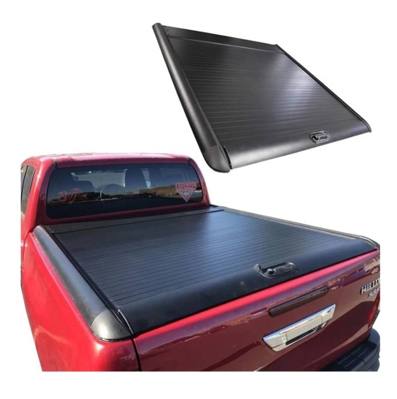 Harte Roller-Deckelabdeckung, Laderaumabdeckung, kompatibel for Navara Titan Ram Hilux Ranger 4x4 Pickup-Truck-Zubehör, einziehbare LKW-Ladeflächenabdeckung von KCYANO