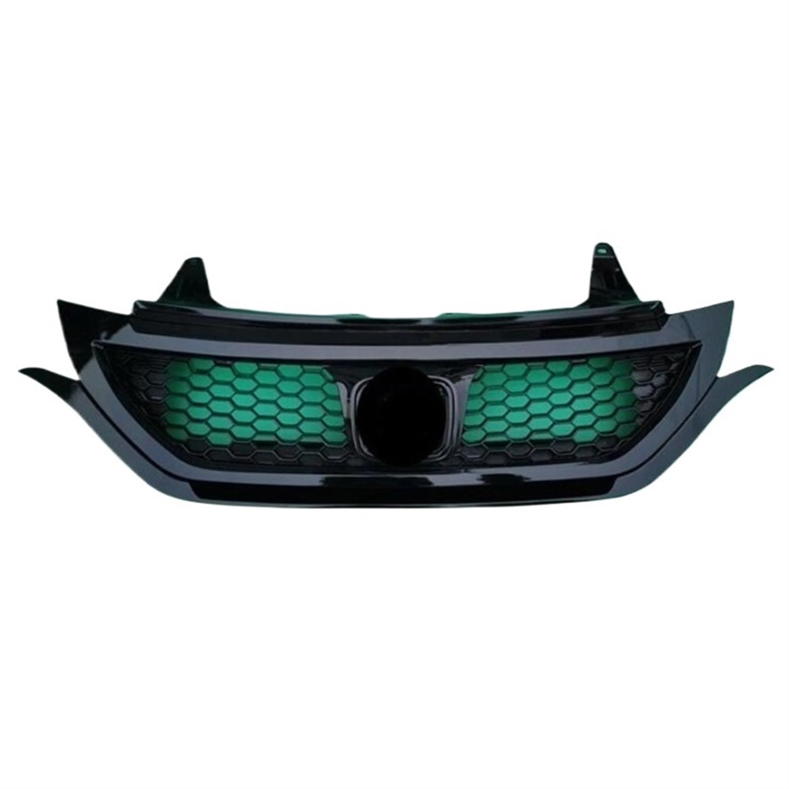 Kompatibel for Honda CRV Kühlergrillverkleidung Zubehör 2012-2015 ABS Frontstoßstangentrenner Waben Schwarz Silber Kühlergrill Auto-Styling(Bright Black) von KCYANO