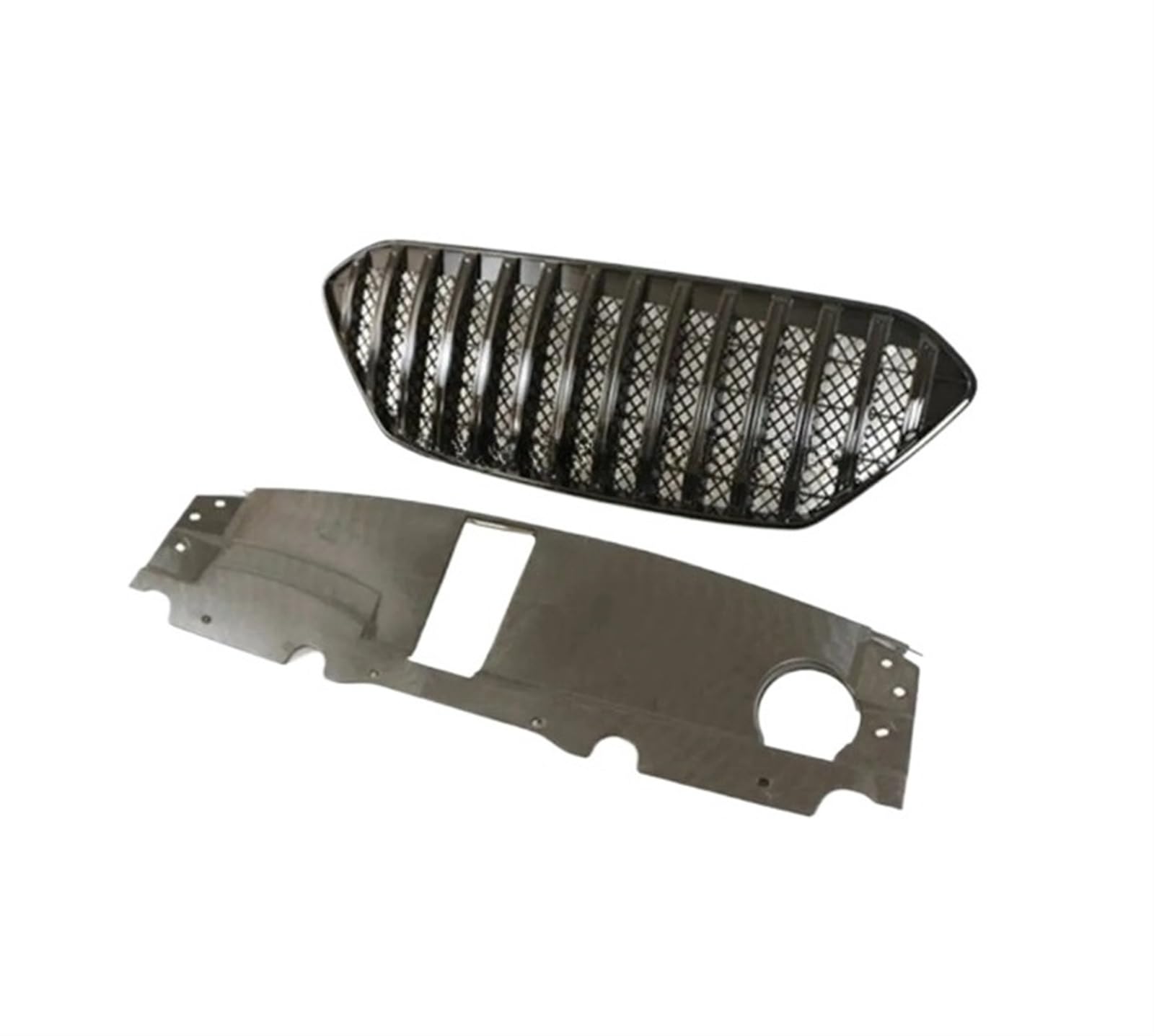 Kompatibel for Hyundai IX35 2010-2013 ABS mit oder ohne Lichter Frontgrill Kühlergrill Rahmenverkleidung Auto Styling Grille Schmücken YJD(Black Without lamp) von KCYANO