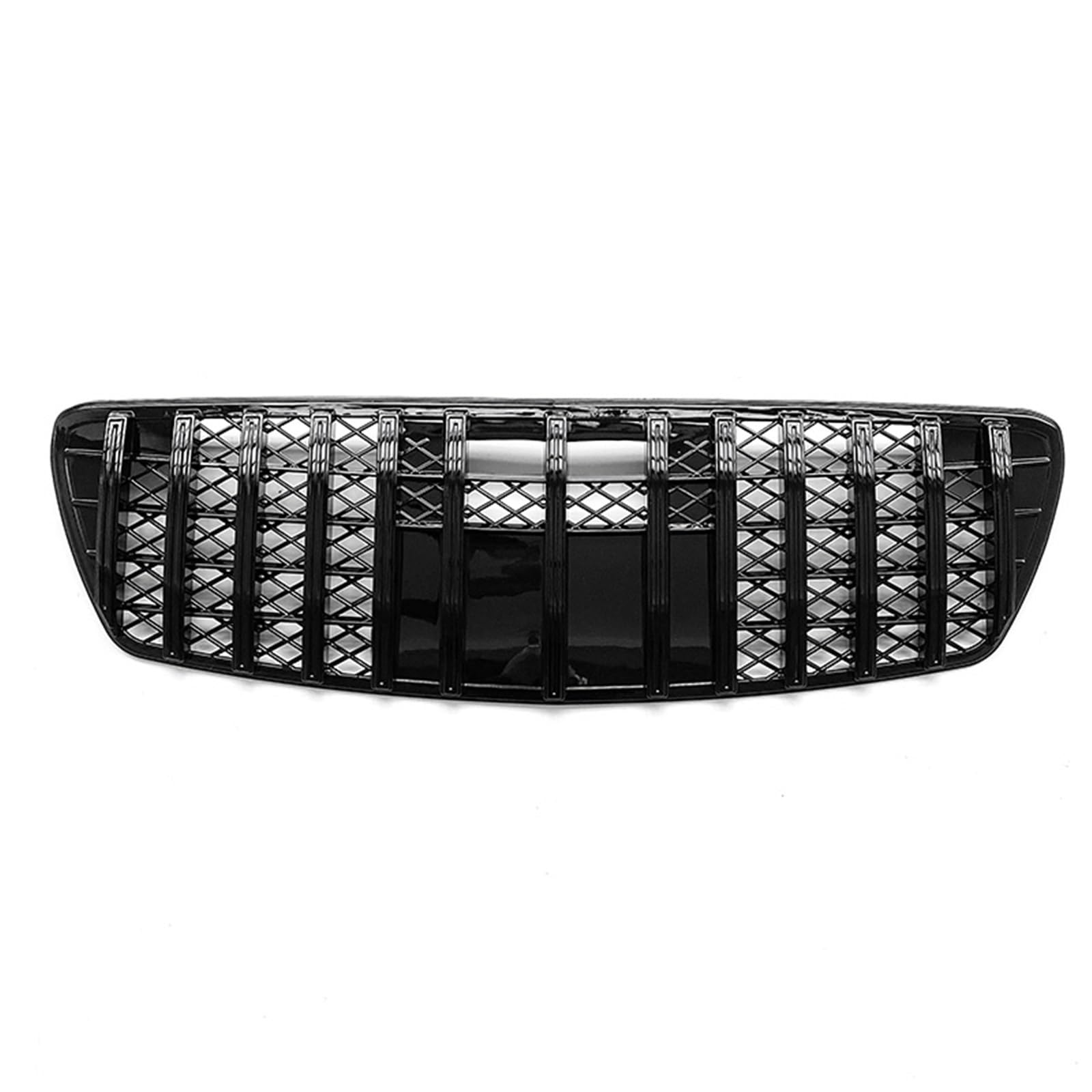 Kompatibel for Mercedes Benz W211 E-Klasse 2003–2005 E320 E500 E350 GT-Stil Kühlergrill, Chrom/Schwarz, Auto-Oberteil, Stoßstangenhaube, Maschengitter(Black1) von KCYANO