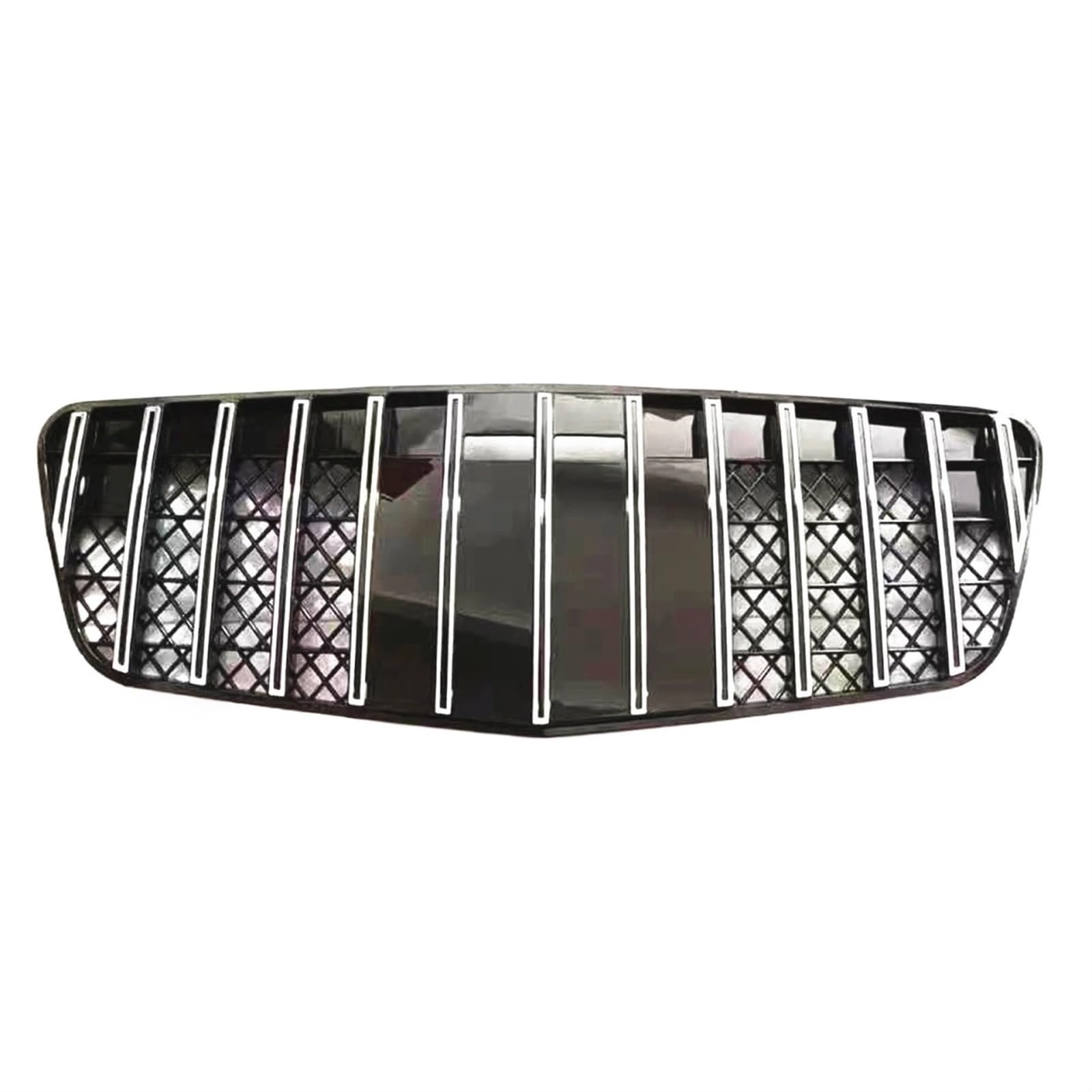 Kompatibel for Mercedes Benz W211 E-Klasse 2003–2005 E320 E500 E350 GT-Stil Kühlergrill, Chrom/Schwarz, Auto-Oberteil, Stoßstangenhaube, Maschengitter(Chrome1) von KCYANO