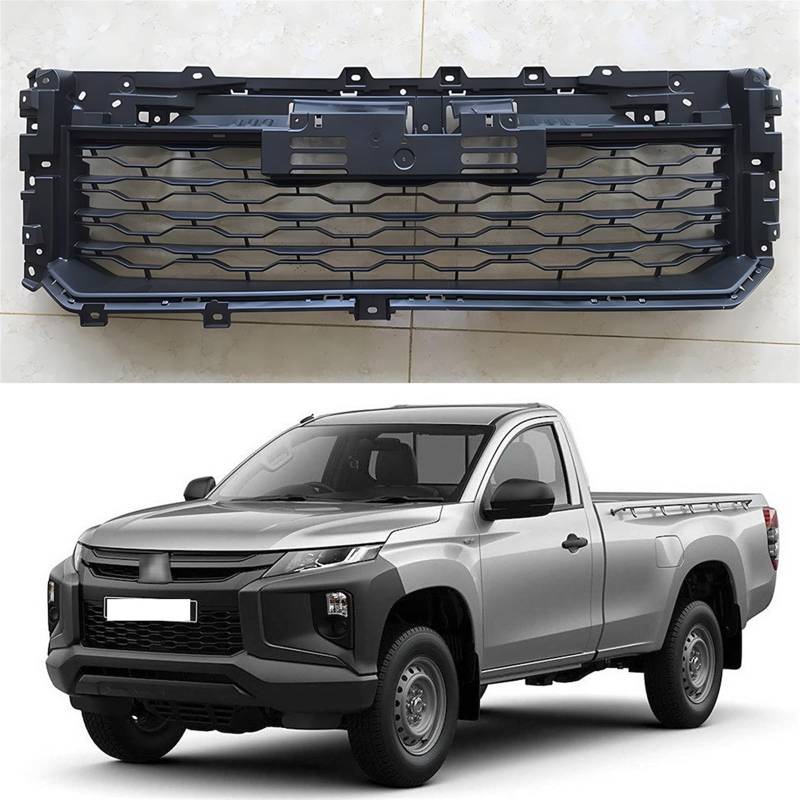 Kompatibel mit Mitsubishi L200 Triton 2019-2022, Automodifikation, Kühlerschutzabdeckung, Frontgrill, Pickup-Truck-Frontgrill von KCYANO