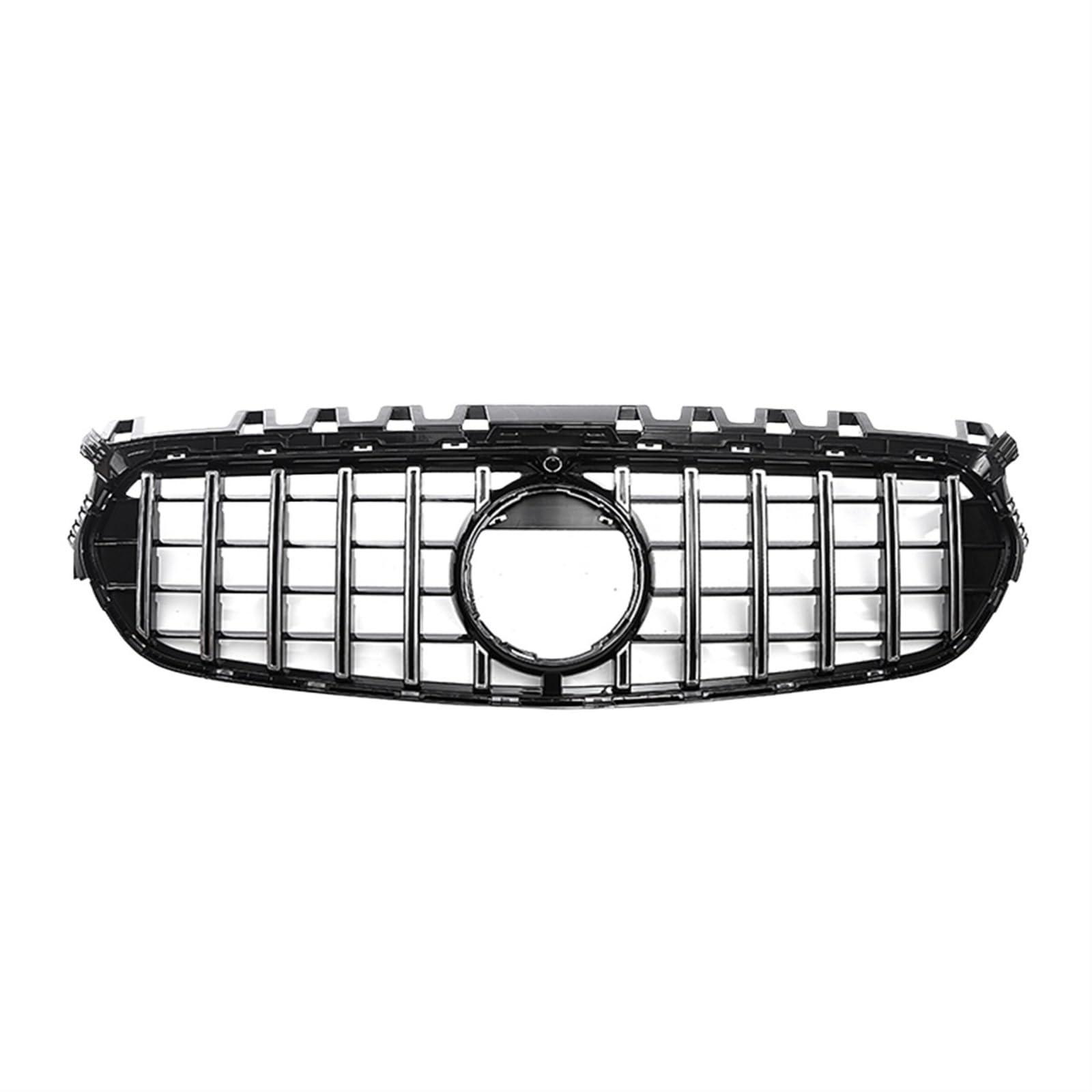 Kühlergrill Racing Grills Kompatibel for Mercedes Benz B-Klasse W247 2020 2021 2022 GT R Stil Silber/Schwarz Auto Obere Stoßstange Haube Mesh Gitter(Silver1) von KCYANO