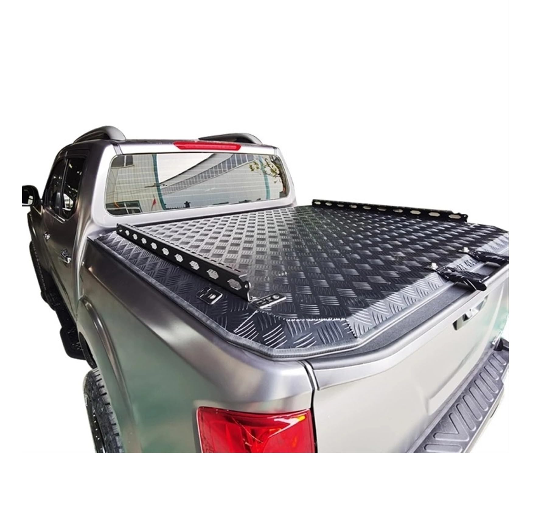 Laderaumabdeckung, 4x4-Zubehör, Harte, einziehbare Pickup-Rückabdeckung, LKW-Ladefläche, Laderaumabdeckung, kompatibel for Nissan Navara Np300 Rollladen von KCYANO