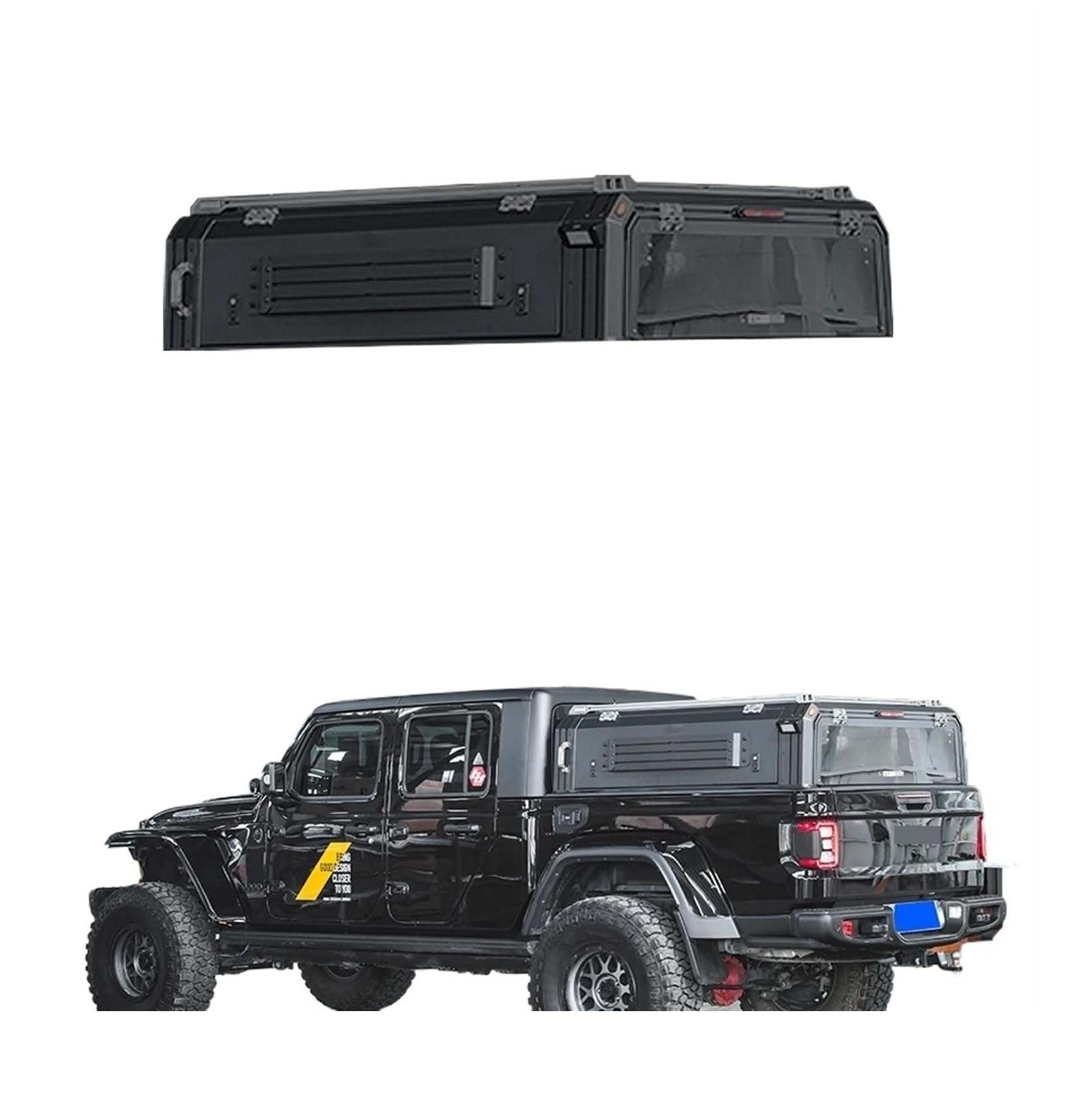 Pickup-Truck-Ladeflächenabdeckung, kompatibel mit Jeep Gladiator JT Off Road Pick Up-Zubehör, Stahl-Hardtop-Gladiator JT-Hardtop-Topper-Baldachin von KCYANO