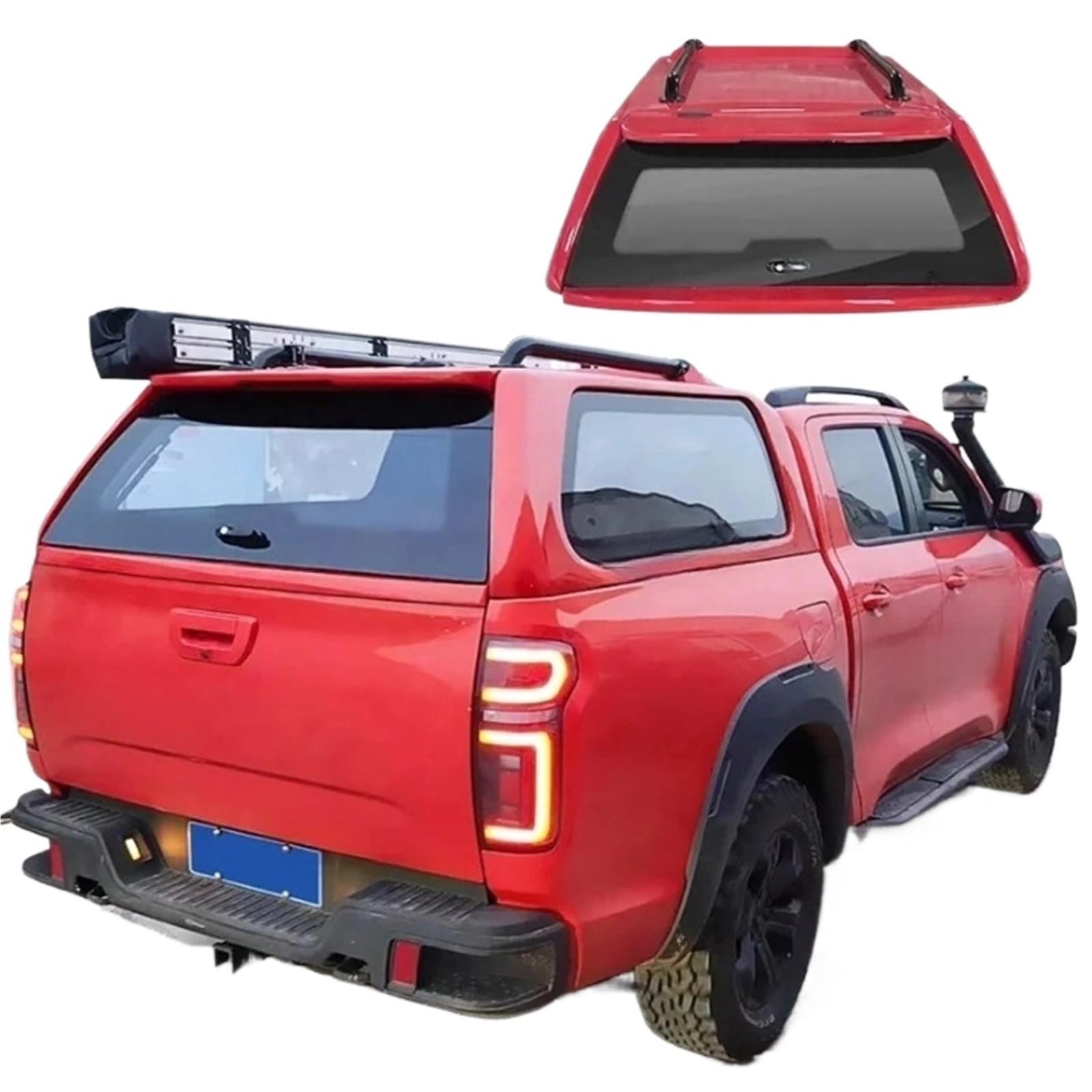 Pickup-Truck-Ladeflächenabdeckung, kompatibel mit Toyota Hilux Gmw Amarok Dmax, Fiberglas-Hardtop-Baldachin, Hardtop-Topper-Baldachin von KCYANO