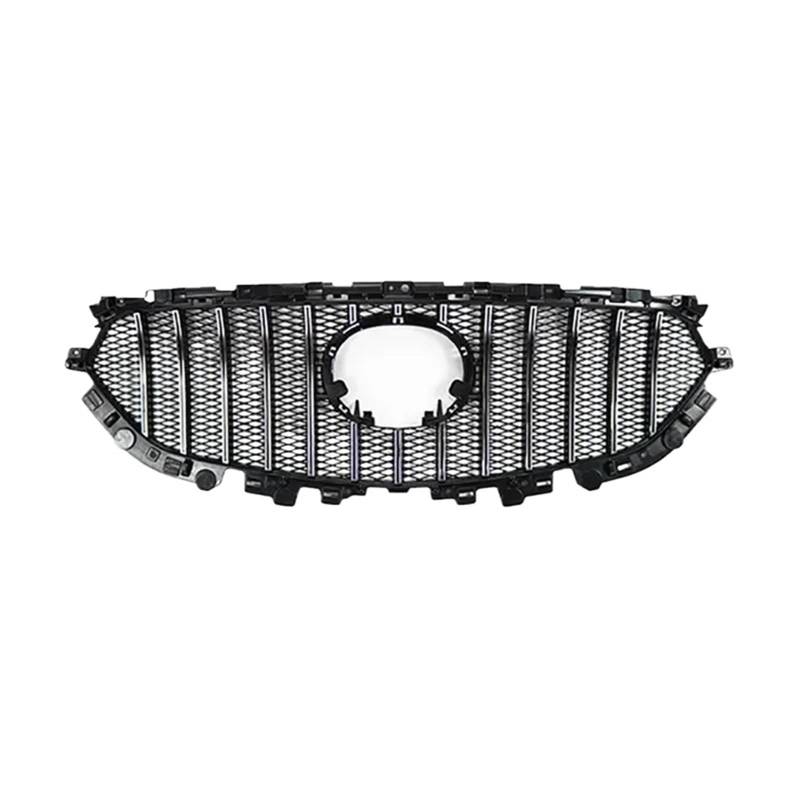 Racing Grill Stoßstange Refit Zubehör Mesh Glanz Chrom Überzug Front Grill Kompatibel for Mazda CX5 2017 18 19 20 21(Silver) von KCYANO