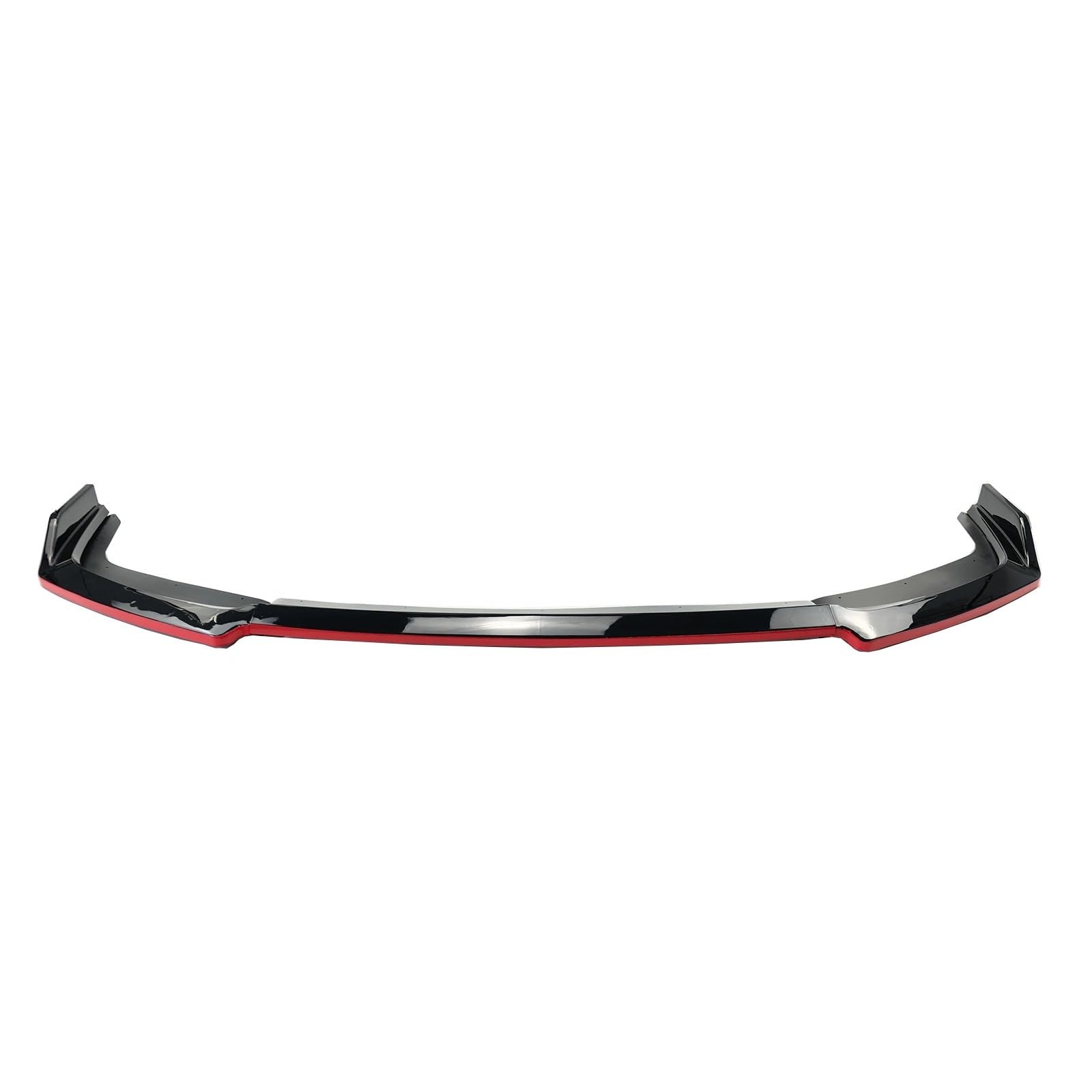 Type R Style Auto Frontspoilerlippe Kompatibel for Honda Civic 10th FK7 2016-2021 Fließheck SI 2&4 Türer Glänzend Schwarz Rot Splitter(Black Red) von KCYANO