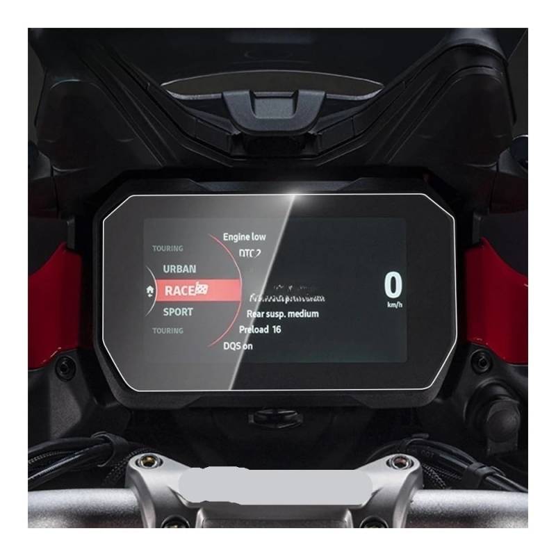 KDGRBCNX Kratzfester Displayschutz für Motorräder Für Du&Cati Multistrada V4 Pikes Peak V4S Sport 2021 2022 2023 Motorrad Cluster Film Dashboard Instrument Screen Protector von KDGRBCNX