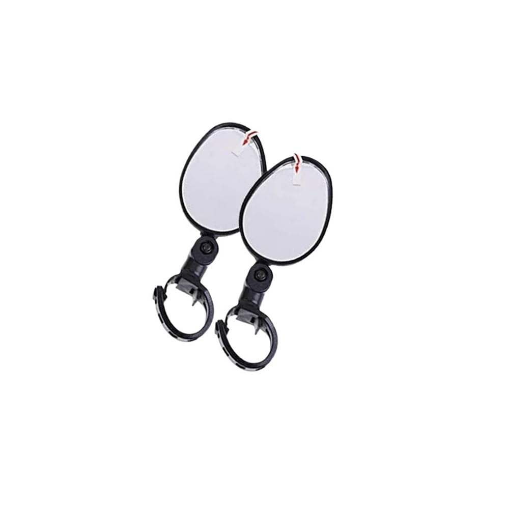 Motorrad Rückspiegel 2PCS 360 Rotation Einstellbar Rückspiegel Halterung für Motorrad Fahrrad Lenker Runde Oval Spiegel Universal Moto Zubehör von KDGRBCNX