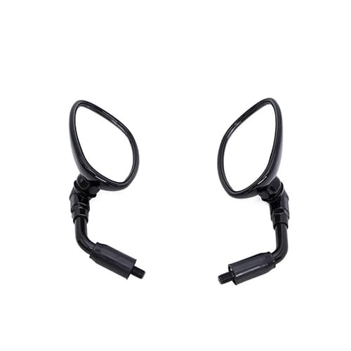 Motorrad Rückspiegel Für ZORBYZ Motorrad 10mm Schwarz Oval Rearview Außenspiegel E3 Mark Für Ha&rl&ey Für Ho&n&da Roller GN250 GV250 GV300S von KDGRBCNX