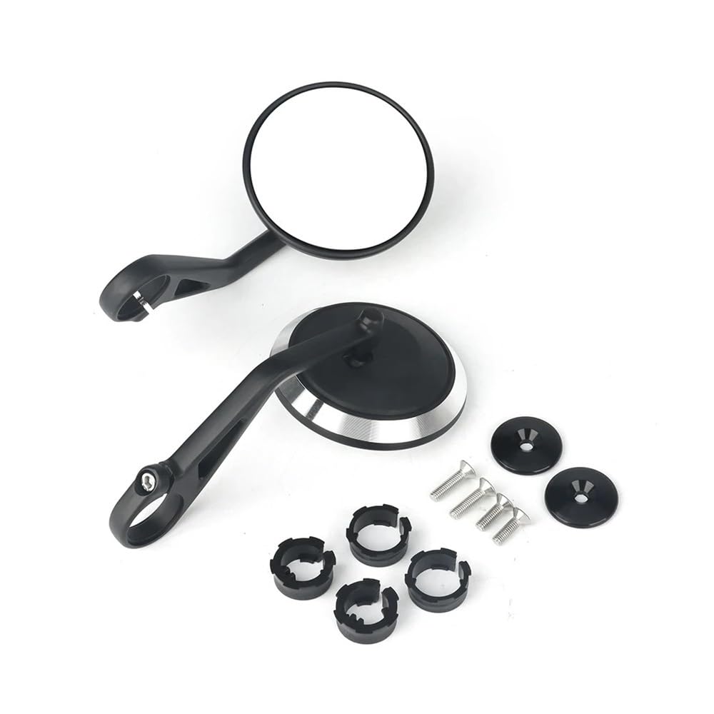 Motorrad Rückspiegel Motorrad CNC Lenker Spiegel Stangenende Spiegel Kit Runder Spiegel Für Rocket 3 Street Triple S 765RS R 765RS 765R 69/5000 von KDGRBCNX