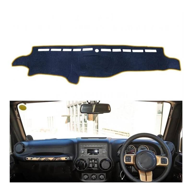 Armaturenbrett-Abdeckung Armaturenbrett-Abdeckung Schutzpolster Für Jeep Für Wrangler 2007~2017 Für JK Autozubehör Armaturenbrett Sonnenschutz Teppich von KDHUCS