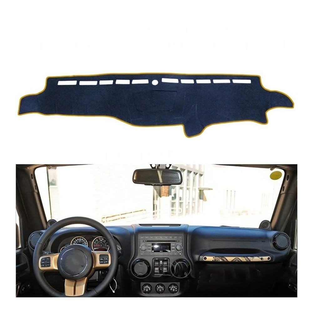 Armaturenbrett-Abdeckung Armaturenbrett-Abdeckung Schutzpolster Für Jeep Für Wrangler 2007~2017 Für JK Autozubehör Armaturenbrett Sonnenschutz Teppich von KDHUCS