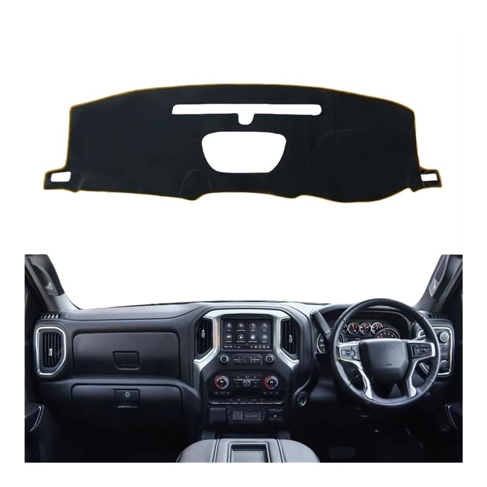 Armaturenbrett-Abdeckung Für Chevy Für Silverado Für GMC Für Sierra Für HD 1500 2500 3500 2019-2021 Armaturenbrettabdeckungsmatte Teppich Dashmat Pad Sonnenschirm Zubehör von KDHUCS