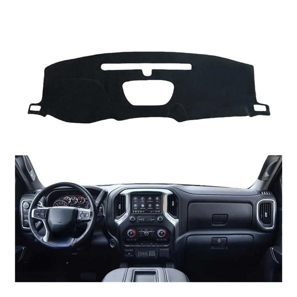 Armaturenbrett-Abdeckung Für Chevy Für Silverado Für GMC Für Sierra Für HD 1500 2500 3500 2019-2021 Armaturenbrettabdeckungsmatte Teppich Dashmat Pad Sonnenschirm Zubehör von KDHUCS